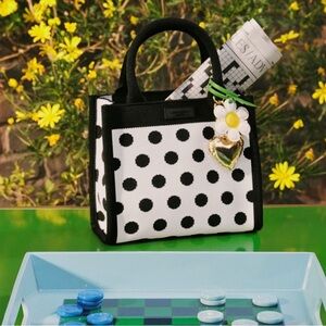 Kate Spade Black and White Polka Dot Mini Bag